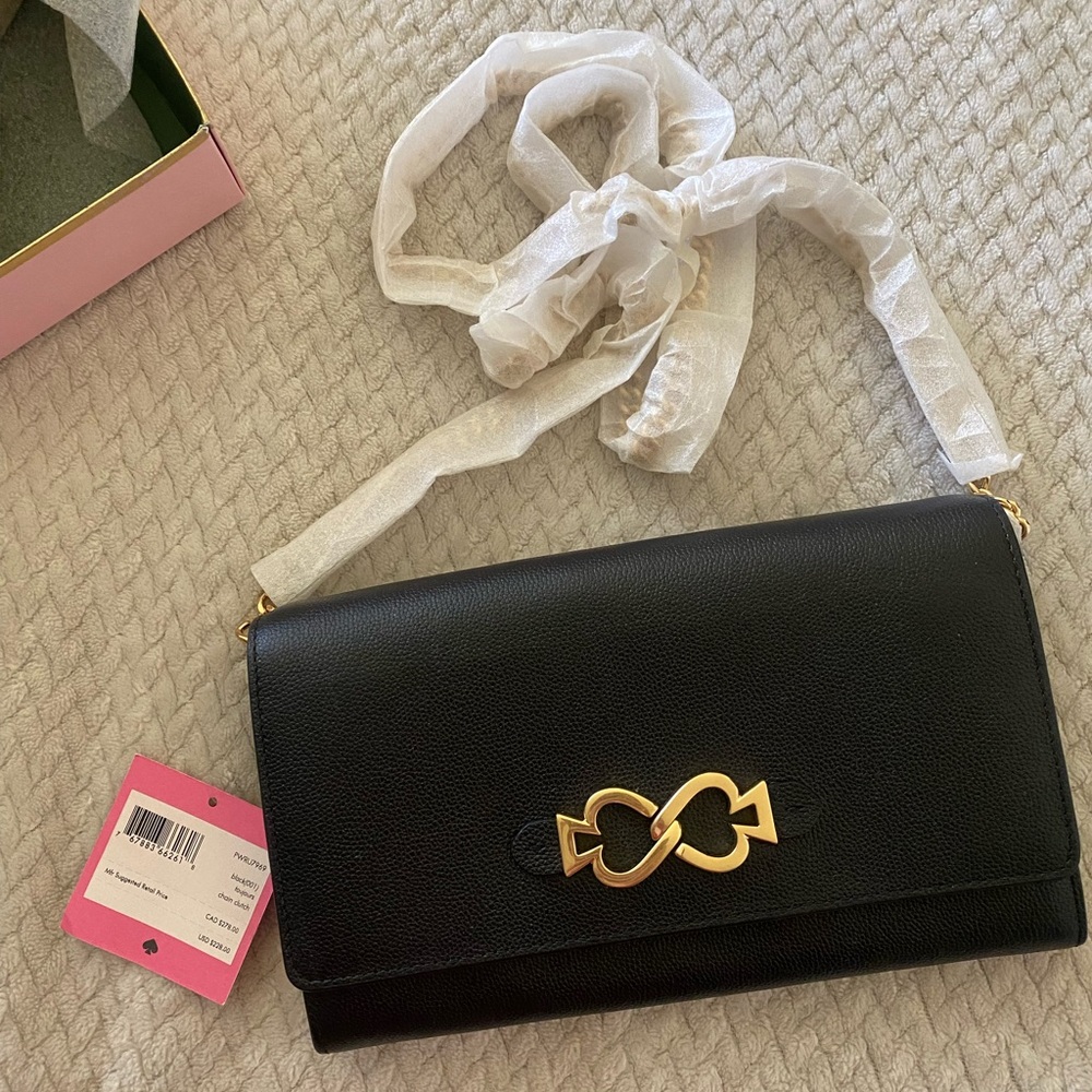 Kate Spade Black Chain Clutch